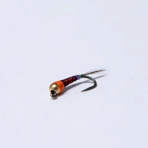 Gold tungsten perdigon jig nymph