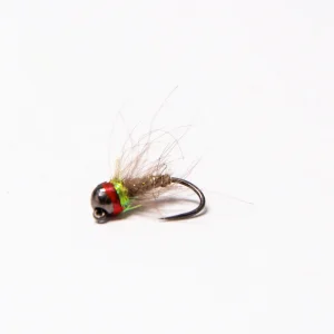 Black tungsten cdc jig gray nymph barbless
