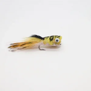 Yellow and White Saltwater deer hair bug