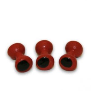 DUMBELL EYES PAINTED RED