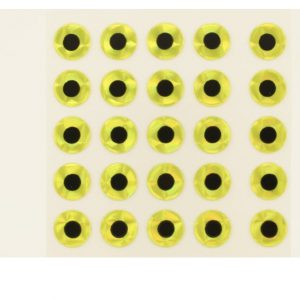 FLAY STICK ON EYES 3/16 YELLOW