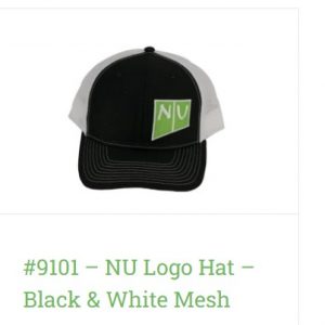 NU LOGO HAT - BLACK + WHITE TRUCKER