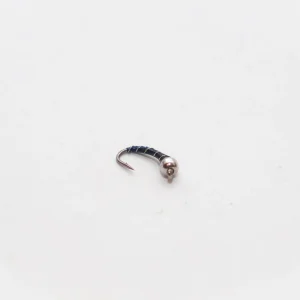 silver tungsten bead Zebra midge black