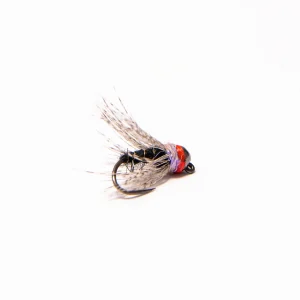 soft hackle euro jig nymph black with black tungsten bead