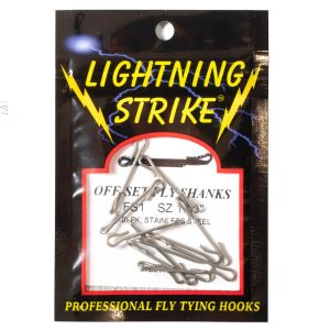 Wapsi “Lightning Strike” Off Set Hook Shanks (10 pack)