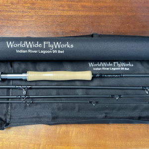 WorldWide FlyWorks (Indian River Lagoon) 9’ 8 Weight 4pcs Fly Rod with Sock / Tube