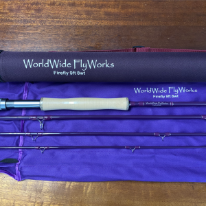 WorldWide FlyWorks (Firefly) 9’ 8 Weight 4pcs Fly Rod with Sock / Tube