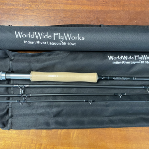 WorldWide FlyWorks (Indian River Lagoon) 9’ 10 Weight 4pcs Fly Rod with Sock / Tube
