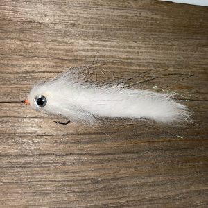 Variation #6344 of WWFW – Snook “Bunny” Baitfish (White Rabbit Strip w/ EP Head)